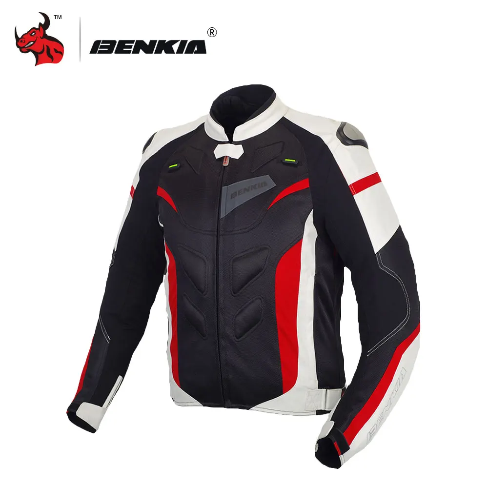 

BENKIA Men Motorcycle Jacket Protective Gear Motorcycle Clothing Removable Liner Veste Coat Reflective Racing Riding Moto Jacket
