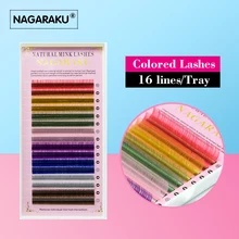 2015 Hot Sale,16rows/tray, 8 Colors ,Rainbow Colored Eyelash Extension ,color eyelashes,colorful eyelash extension
