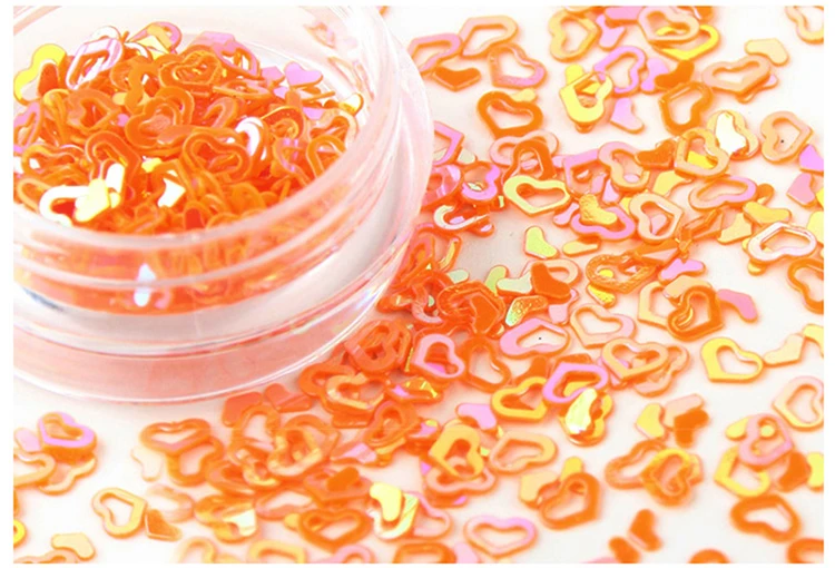 Плоские Блестки в форме сердца для дизайна ногтей 30 г 4 мм|loose sequins|heart sequinsequin loose |
