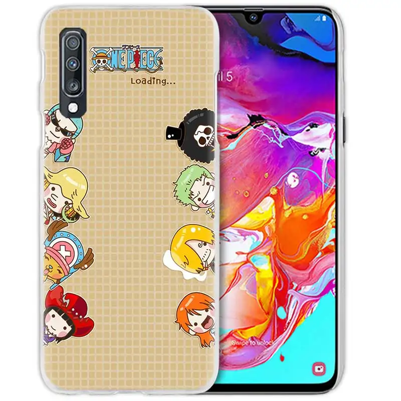 Чехол аниме для samsung Galaxy A50 A70 A20e A40 A30 A20 A10 A8 A6 Plus A9 A7 жесткий прозрачный чехол для телефона из поликарбоната Luff one piece