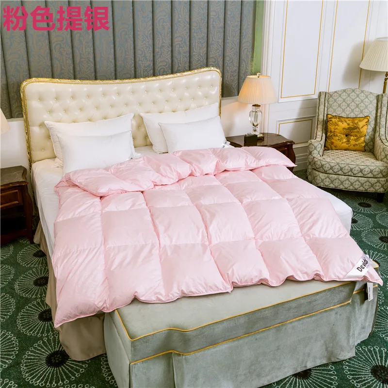 Роскошный 98% утка Подпушка одеяло хлопок крышки Стёганое одеяло Queen Размеры duvet постельное белье Комплект великолепный Топ Класс отелей по всему миру постельные принадлежности