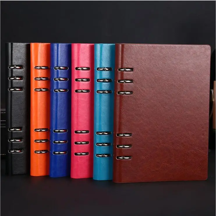 

2019 Vintage PU Leather A5 Loose-leaf Business Notebook And Journals Diary To Do It Planner Spiral Notebooks Office Stationery