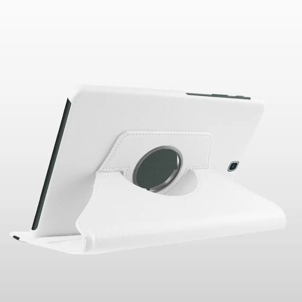 Вращающийся стенд смарт-чехол из полиуретановой кожи для samsung Galaxy Tab S2 9,7 T810 T813 T815 T819 чехол для планшета+ экранная пленка+ ручка - Цвет: Белый