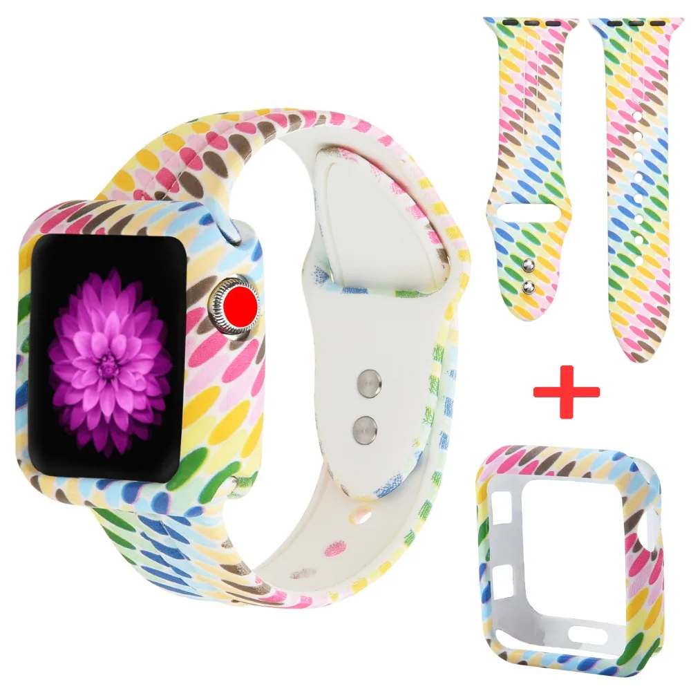 

Odog TPU Silicon Watch Strap Band with Protect Cover for Apple Watch 4 Series 40mm 44mm Bracelet Sports Watch for Women Men