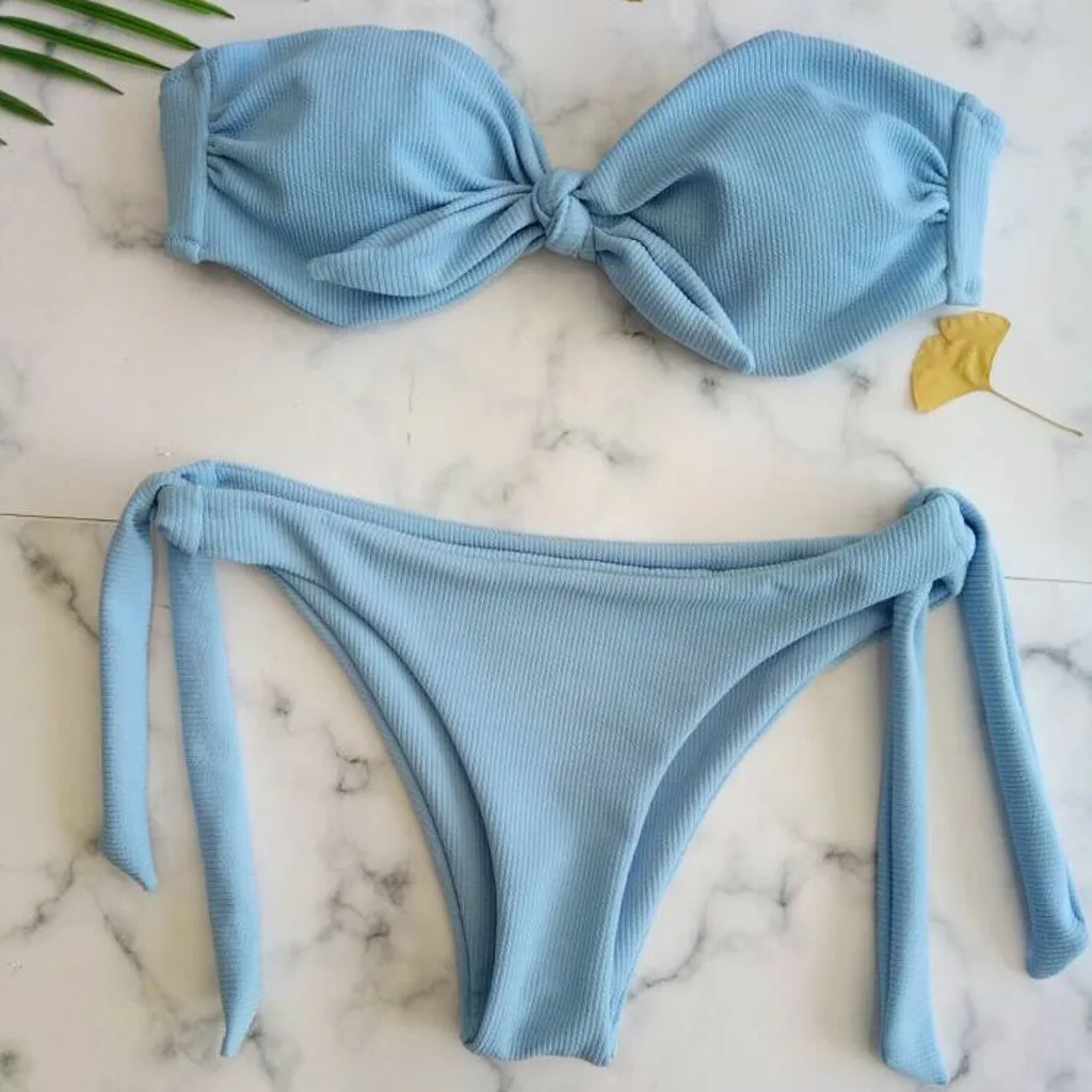 

Women's Swimming Suit Sexy Bikini Swimsuit Women Summer Backless Sexy Soild Swimwear Beachwear Siamese Swimsuit Bikini Set