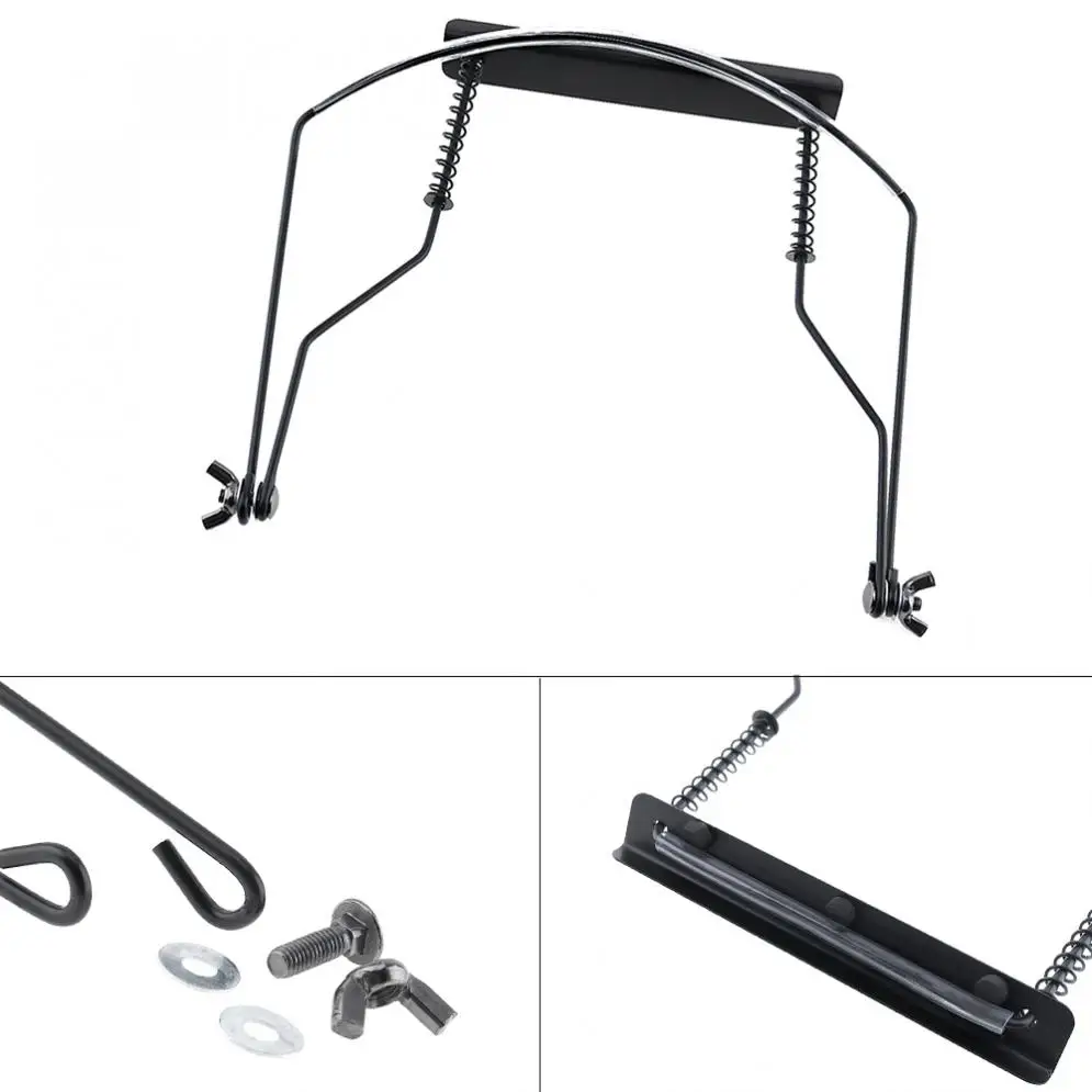 Universal Durable 10 Holes Iron Harmonica Neck Holder Adjustable Mouth