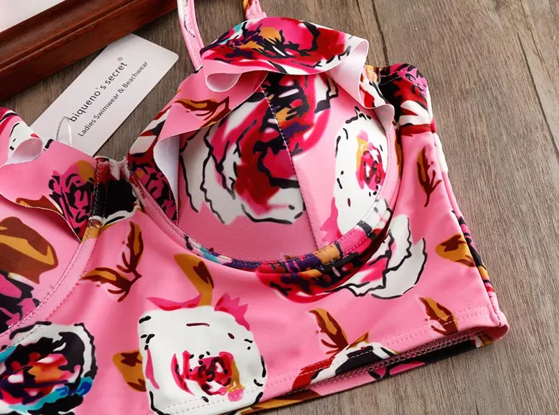 Conjunto de Bikini de cintura alta Melphieer 2019 Biquini talla grande traje de baño mujer 3XL traje de baño vendaje traje de baño Bikinis