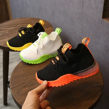 

2019 new children's clothing boys sports shoes children's fashion brand net soft breathable running shoes girls boys shoes