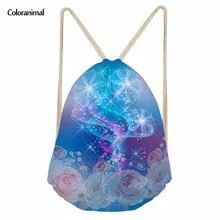 Coloranimal бабочка шнурок сумки Для женщин Повседневное свет Торговый хранения посылка 3D животных шаблон детей Mochilas Рюкзак