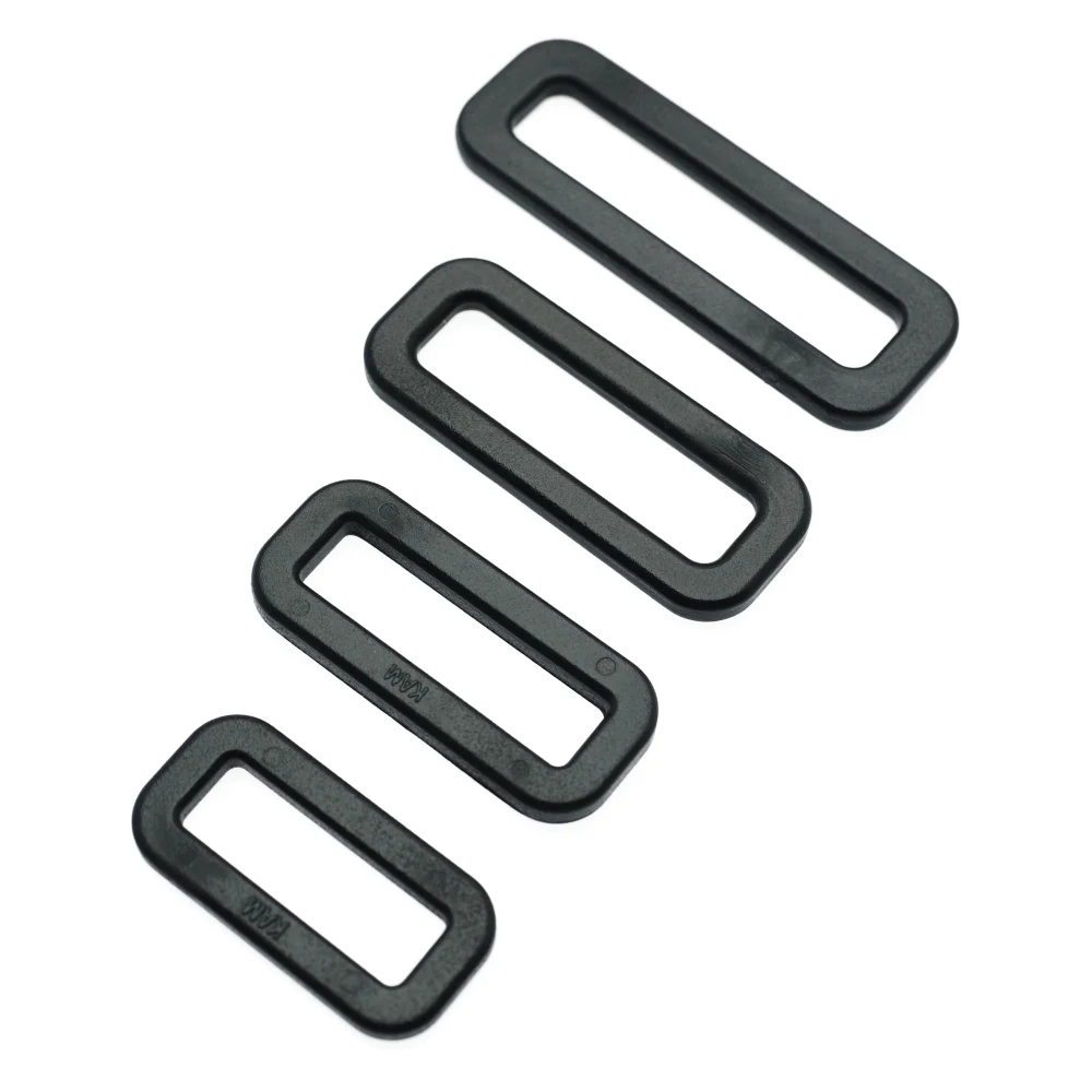 

100pcs/pack Plastic Loops Looploc Rectangle Rings Adjustable Buckles For Backpacks Straps