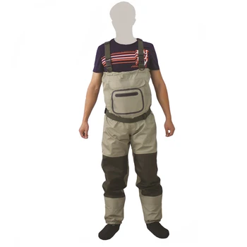 Fly fishing Chest Waders Rafting wear waterproof wader, wading pants overalls with Stocking Foot