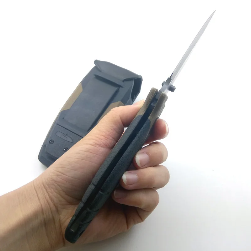 SDIYABEIZ high quality 7Cr17Mov Blade Hunting Hunting Pocket Folding Blade Knife rubber Handle Survival Knife Tactical & Sheath