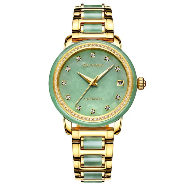 Топ Бизнес Мужские часы Jade пара наручные часы новые модные женские часы Jade коллекция классические мужские часы женские часы - Цвет: Female Jade Watch