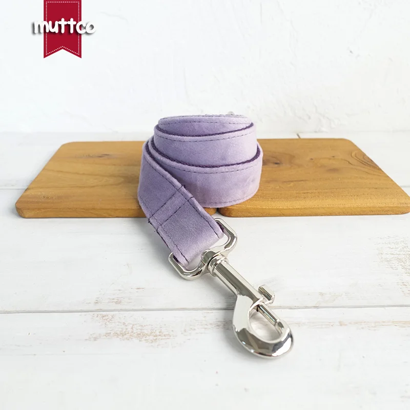 MUTTCO retailing individual customized dog collar THE VIOLET handmade pet products security training dog harness UDL082