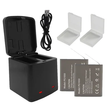 

Dual Storage Battery Charger and 1050mAh PG1050 Camera Battery for EKEN H9 H9R H3R H8R H5S H6S SJCAM SJ4000 SJ5000 5000X Battery