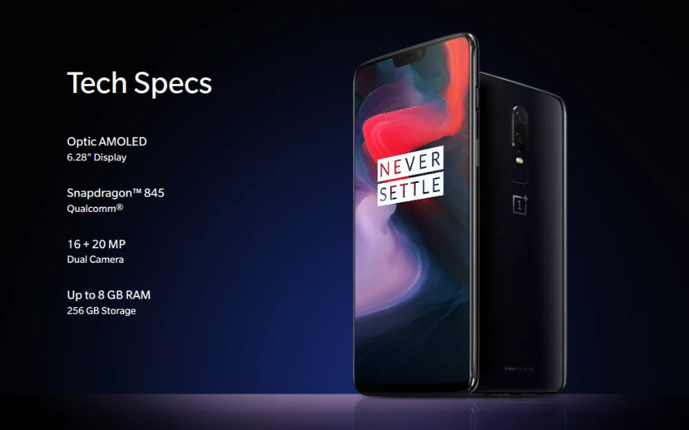 OnePlus 6 мобильный телефон 6,28 дюймов ОЗУ 8 Гб ПЗУ 128 ГБ Восьмиядерный процессор Snapdragon 845 Android 8,1 двойная камера NFC водонепроницаемый смартфон