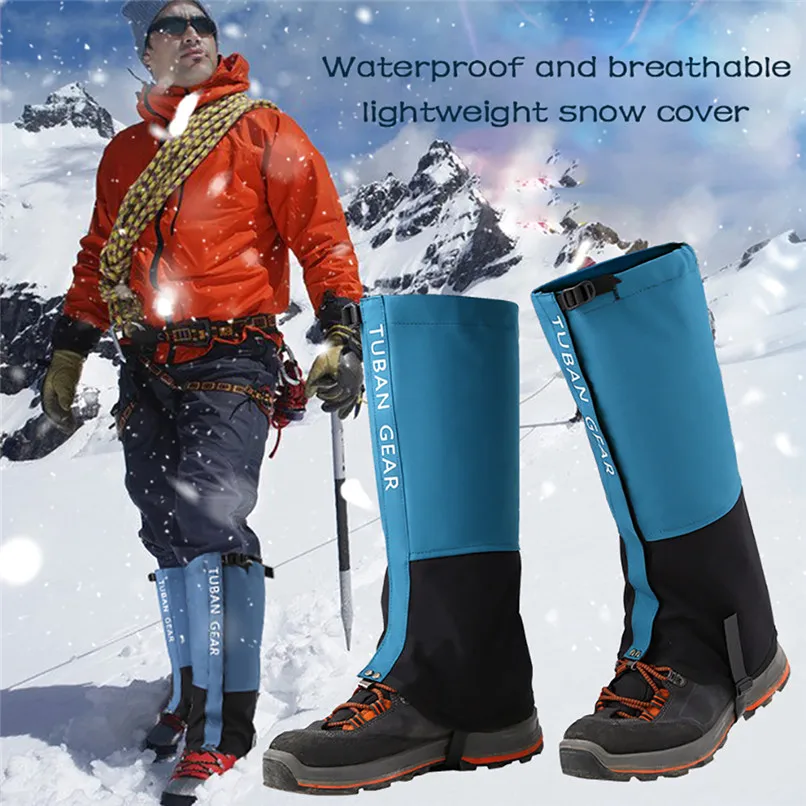 New Outdoor Snow Kneepad Skiing Gaiters Hiking Climbing Cycling Shoe Cover Guard Sport Safety Waterproof Leg Warmers #2O23 (11)