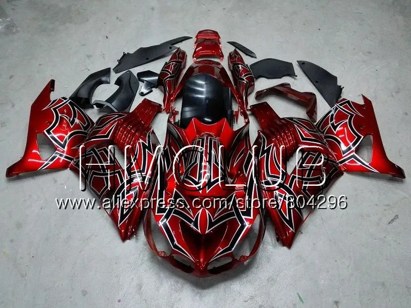 Инъекции для KAWASAKI NINJA ZX 14R ZX14R 06 07 08 09 10 49HM. 2 ZZR1400 ZX-14R 2006 2007 2008 2009 2010 черный Обтекатели West - Цвет: No. 12