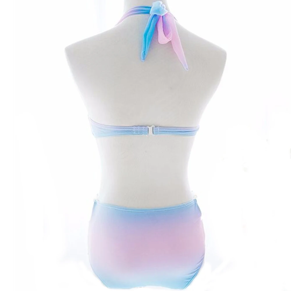 New Arrived Hot Summer Symphony Mermaid Shell Swimsuit Female Split Bikini Rainbow Color Sweety Japanese Fashion Bra Panties 10