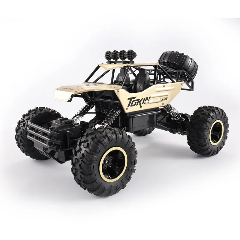 4WD электрический автомобиль RC автомобиль Bigfoot автомобиль 1/12 Багги 2,4G Радиоуправляемый автомобиль двойной мотор Высокоскоростной грузовик внедорожник игрушки подарок - Цвет: 37cm golden