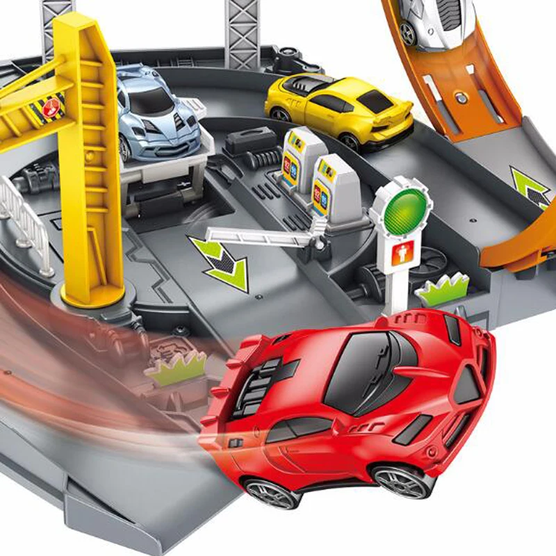 

DIY Assembling Car Parking Track Stitching Educational Toys Toys Engineering Automotive Construction car Parking Lot Boy Gift