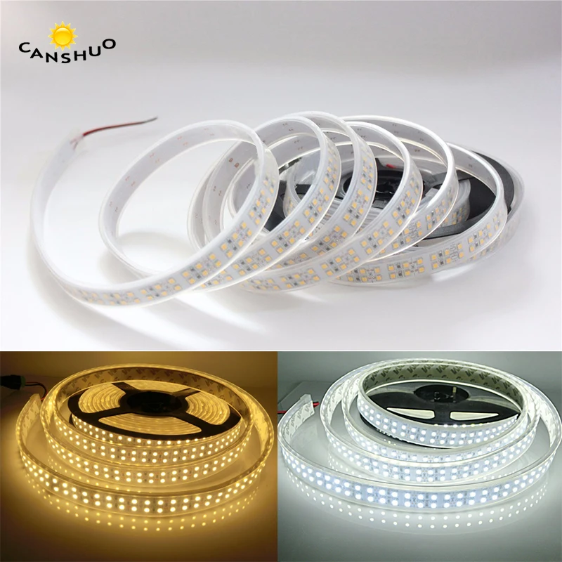 5M/Lot Double Row 2835 led strip 1200 leds White /Warm white IP20 / IP67 Waterproof 240 leds/m