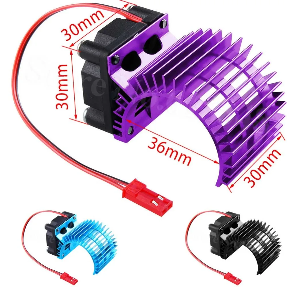 

Brushless Motor Heatsink with Cooling Fan RS540 550 540 3650 Size DC 5V Electric Engine Heat Sink For 1/10 RC Model Car Baja