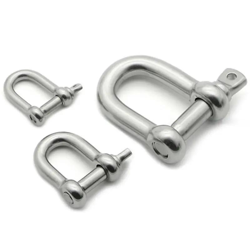 1pcs M18 Bow Shackles Recovery Rigging Tow D Ring Screw Pin Anchor Bow