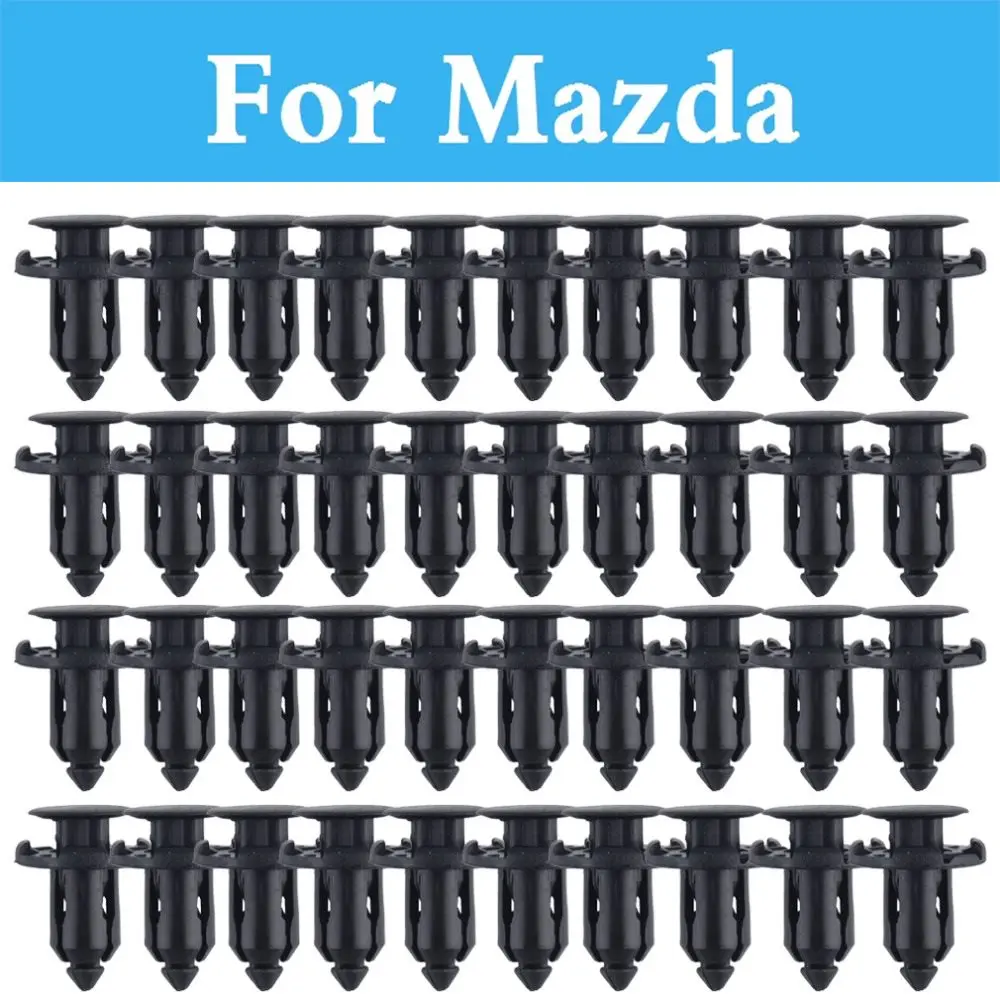 9 мм отверстие 50 шт. авто запчасти панель отделка зажимы пластиковые Заклепки Крепеж для Mazda Roadster Rx-8 Spiano дань вериса