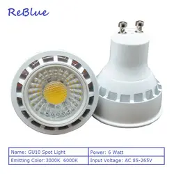 5 шт. reblue GU10 LED 6 Вт удара Lampara LED GU10 Bombilla 12 В epistar удара Lampadine LED 6000 К 3000 К Spotlight Вход AC 100-220 В