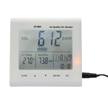 Гигрометр внутренний монитор качества воздуха CO2 9999ppm температура-5C-50C влажность 3в1 AC110-220V детектор Тестер