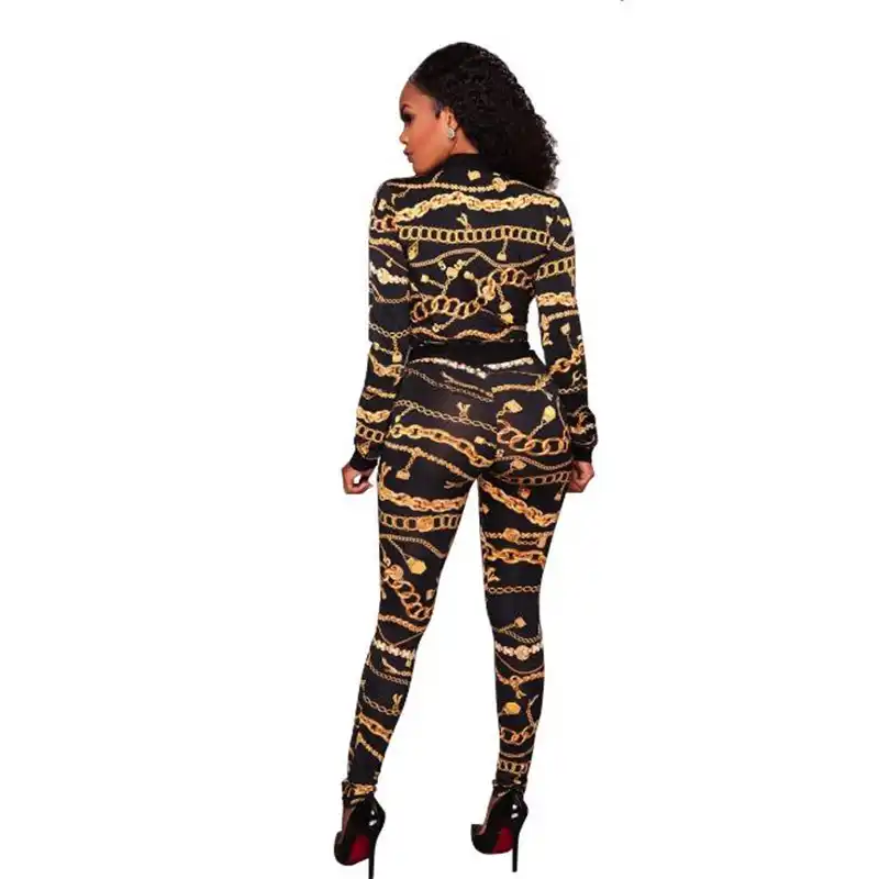 chain print tracksuit
