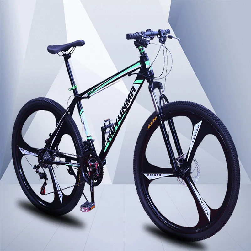 

Mountain Bicycle 21 Speed 3 Knife 24 Inch Wheel Bearing Hub Drum Disc Brakes V Brakes Purple Red Blue Men and Women Bike