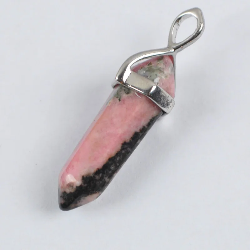 

Natural Rhodonite Bead Lucky Point GEM Pendant Jewelry For Gift S1165