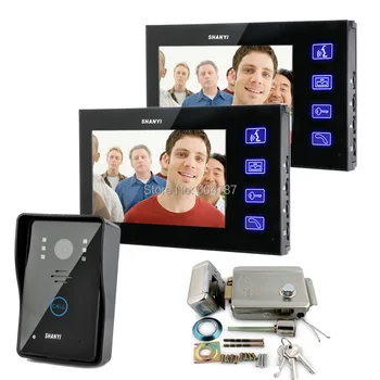 Beste 7 Inch Monitor Touch Video Deurtelefoon Intercom Deurbel Home Security Elektronische Lock Keyfobs