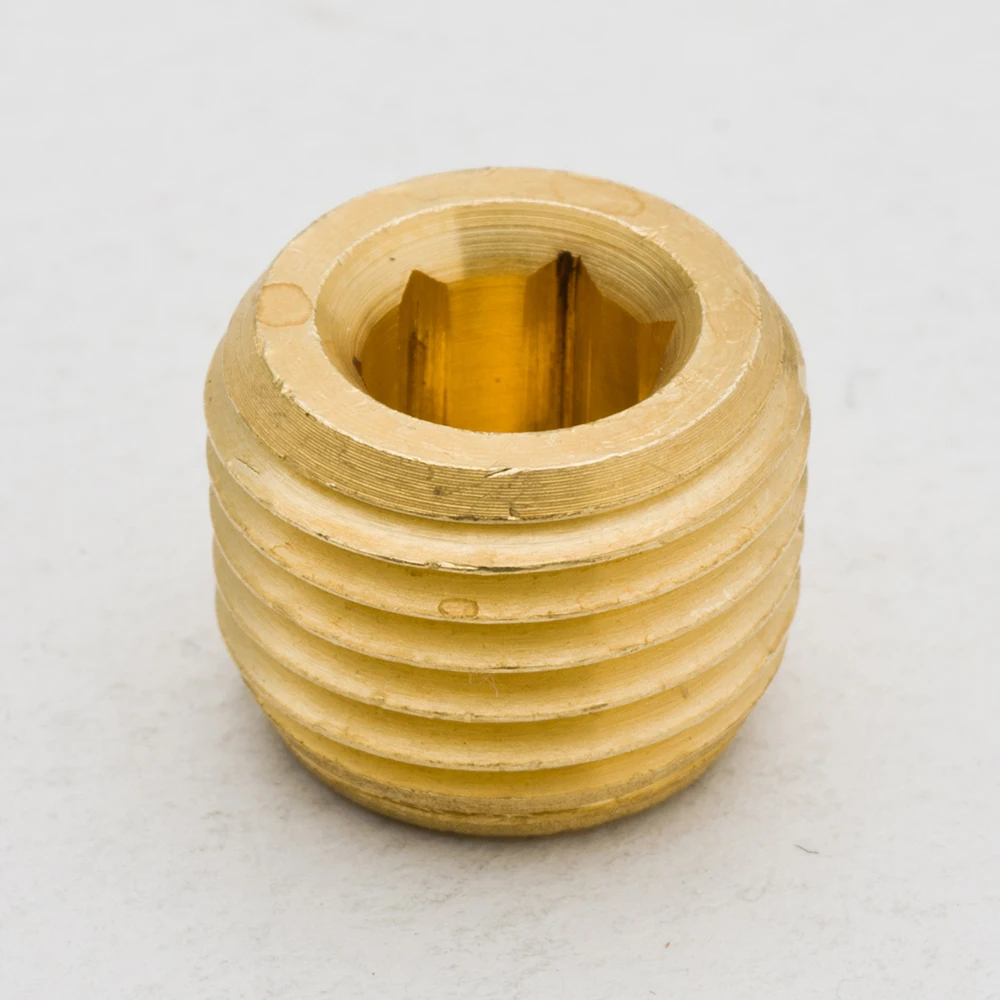 

Pack of 2 Brass Pipe Fitting Hex Drive Countersunk Plug Hex Socket Plug 1/8" 1/4" 3/8" 1/2" 3/4" 1" NPT Male Water Gas Oil Air