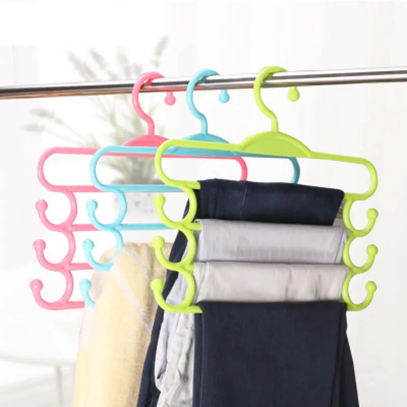 

Multifunction Trousers Hanger Tie Scarfs Belt Towel Non-slip Magic Hanger Storage Rack clothes hanger Pants Hangers 1PC