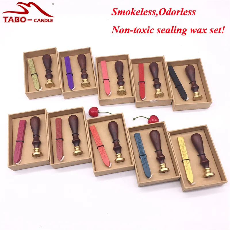 Antique Seal Wax Set with Classic Kraft Box Retro Wax Seal Stick