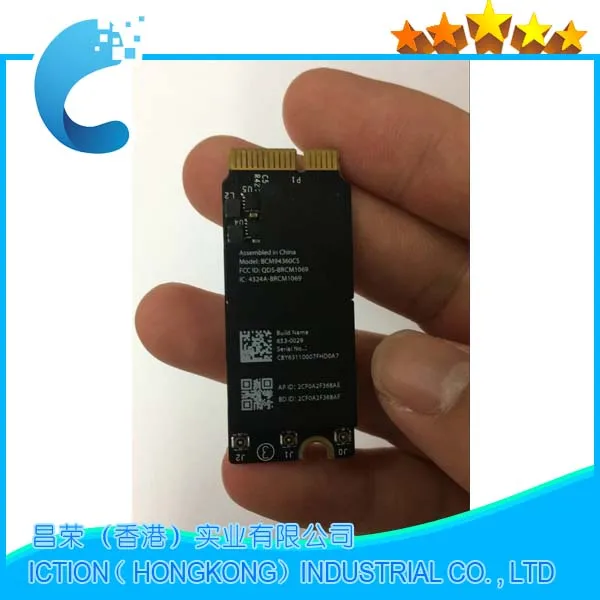 

Original BCM943360CS Bluetooth Wifi Card Airport Card for Macbook A1502 A1398 Bluetooth Wifi Card Airport Card 2013 2014 year