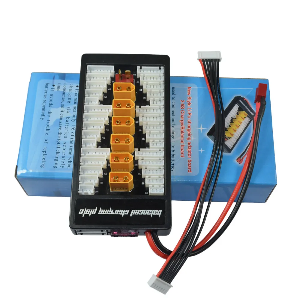HotRc горячая rc T-plug Deans плата зарядки XT60 параллельная плата адаптера зарядки 2-6s Lipo батареи зарядное устройство Пластина для Imax B6 B6AC