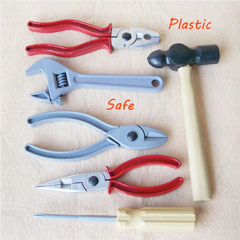 

6Pcs/set Plastic Repair Tools Toy Children Builders Pretend Play Fancy Party Costume Accessories Set Kids Educational Toys Gift