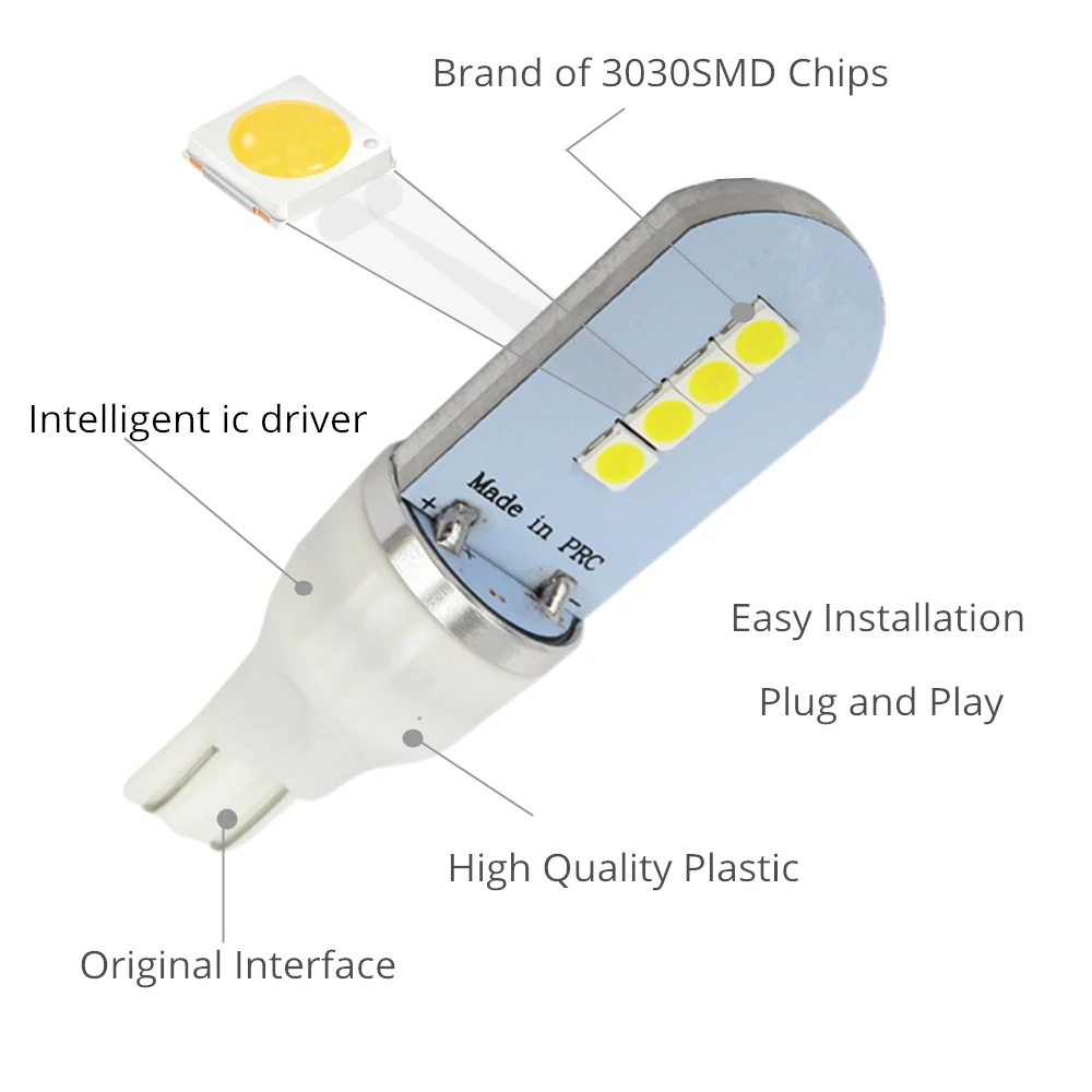 Wljh Carro Auto Led h7 h8 H27 880 881 9006 ps x 24 w T15 W16w 921 Reversa Cauda Nevoeiro Lâmpada Dia Correndo Drl 2x Luz 13 h8 h27 880 881 9006 ps x