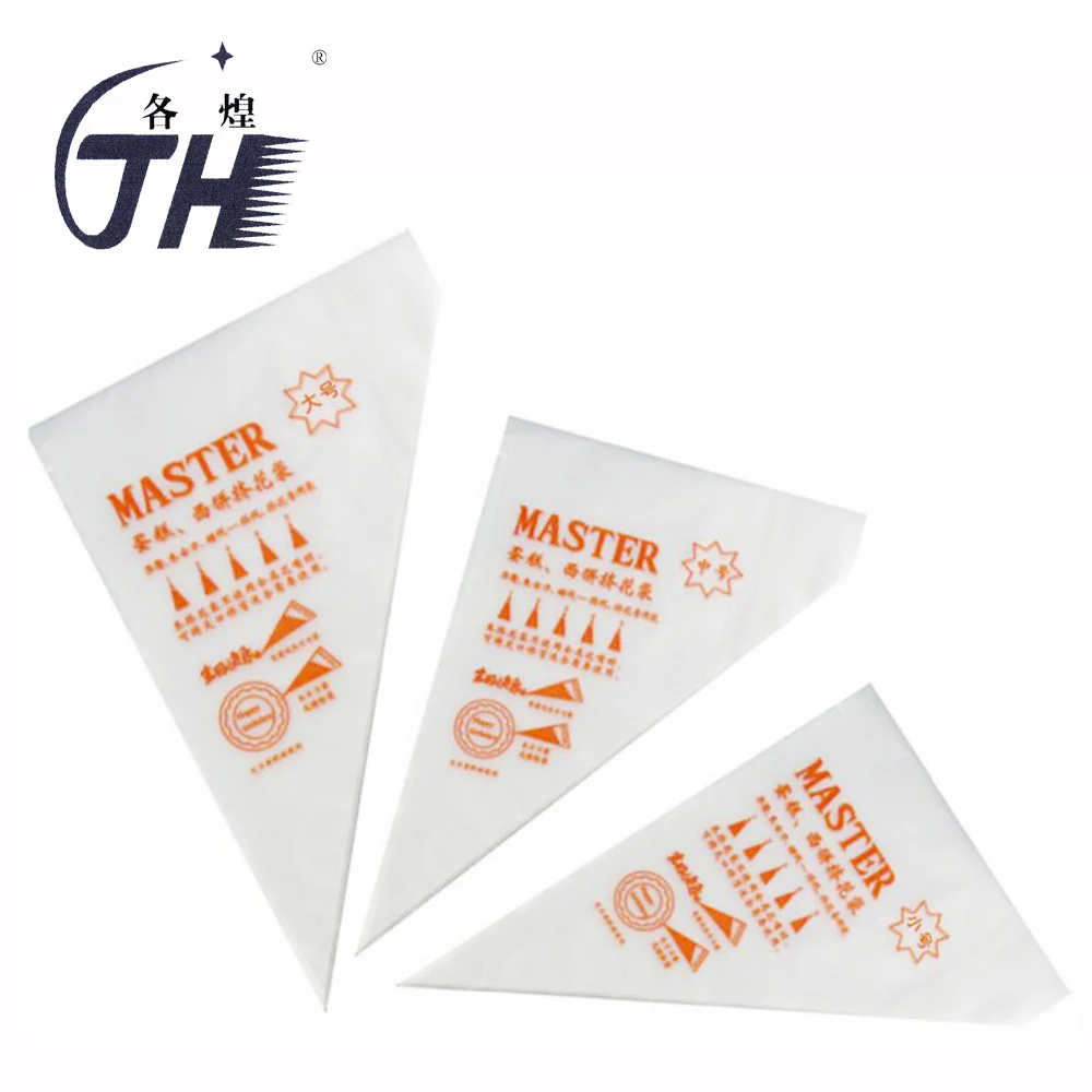 

GH 3 Sizes 100pcs Disposable Pastry Bags Small Big Large Size Confectionery Bags For Cream Fondant Cake Decorating Tool Bakeware