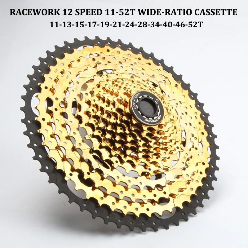 RACEWORK год 10 скорость 11 скорость 12 скоростная кассета 11-52 T MTB кассета 12 скорость для горного велосипеда, шоссейного велосипеда, MTB, BMX