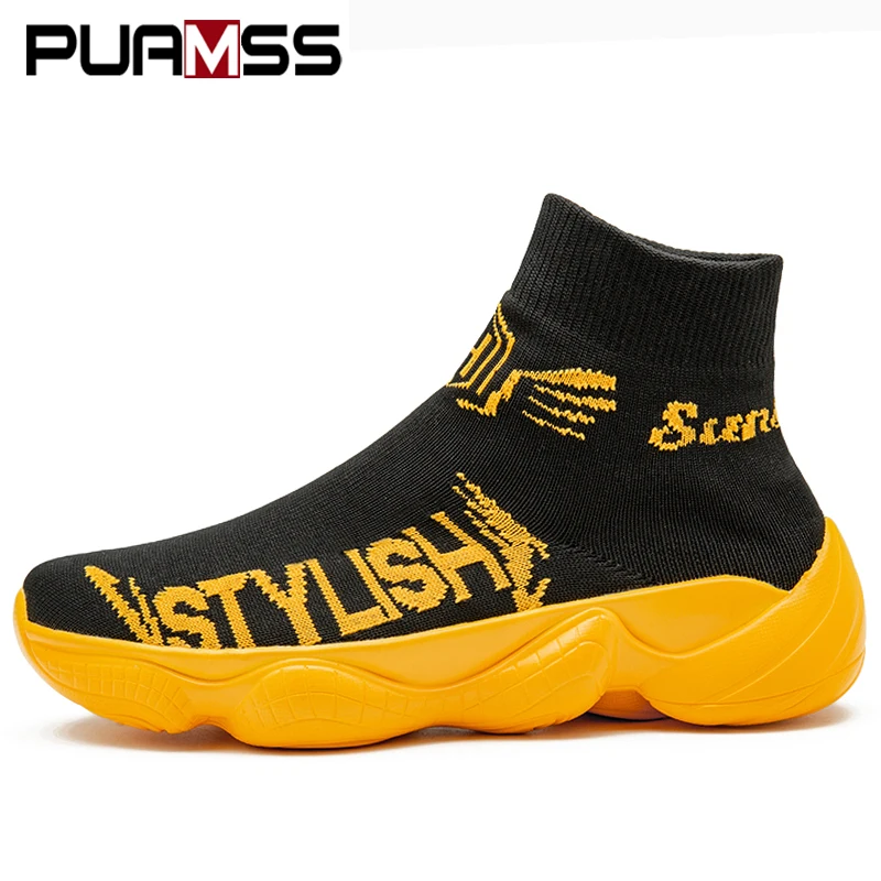

2019 New Men Shoes High-top Socks Shoes Light Breathable Men Casual Shoes Spring Summer Fashion Sneakers Man Zapatos De Hombre