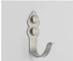

Stainless steel bathroom fitting room hook single hook hanging on the wall behind the door