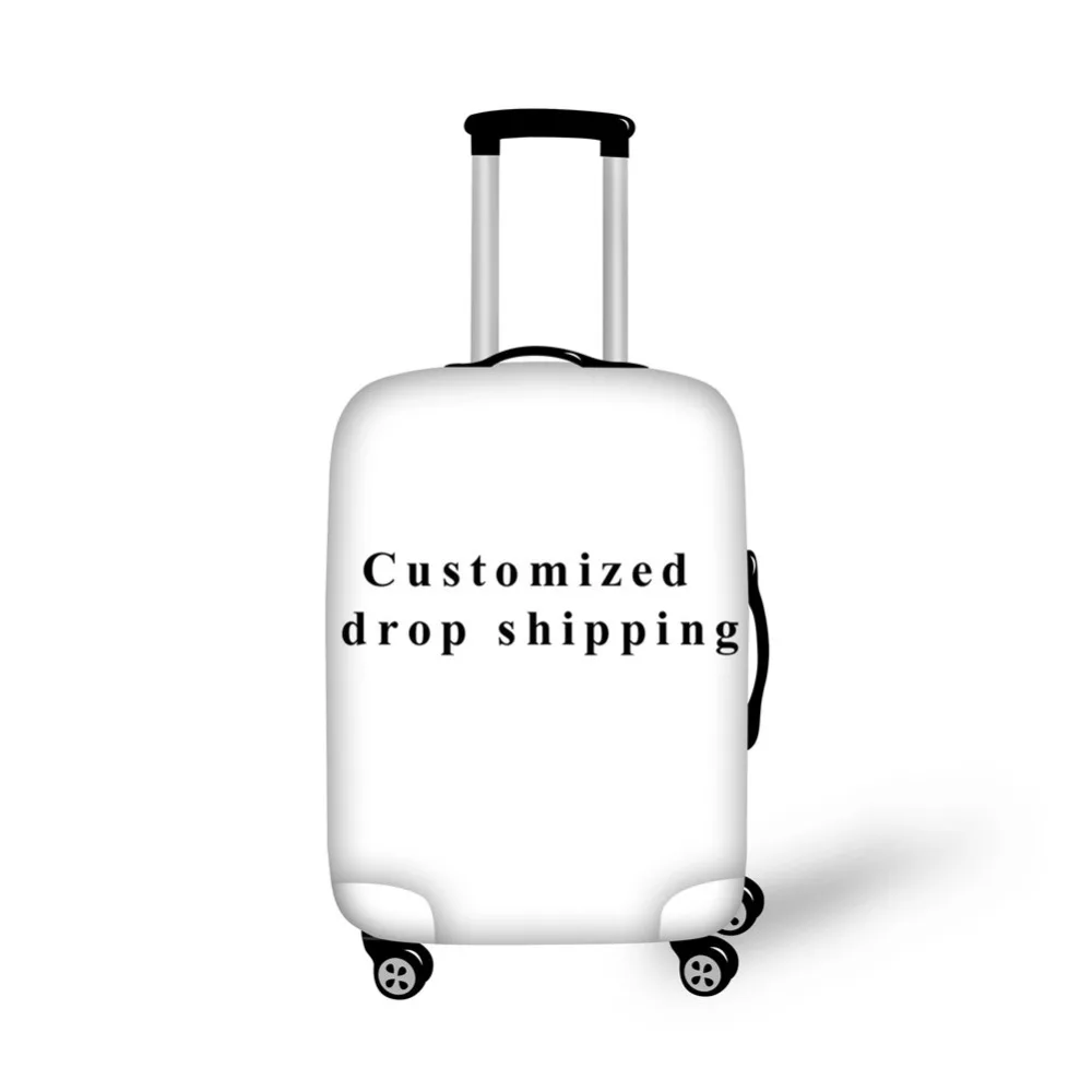 ELVISWORDS эксклюзивные Чехлы для багажа на заказ для путешествий эластичный чехол для костюма с логотипом на заказ Чехол для багажника размером 18-30 дюймов