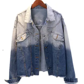 

bf denim jacket women coat loose casual Cowboy Women Long Sleeve