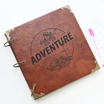 

Our Adventure Book Photo Album, Leather Scrapbook Album, Personalized Guest Book ,Instagram Photo Album