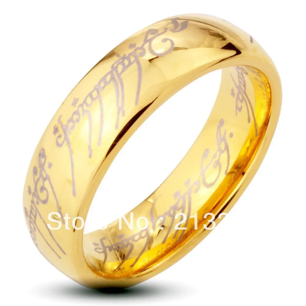 free shipping buy cheap discount price usa hot selling 6mm menwomens new golden dome the lord the lotr tungsten wedding rings - Lotr Wedding Ring free shipping buy cheap discount price usa hot selling 6mm menwomens new golden dome the lord the lotr tungsten wedding rings - Lotr Wedding Ring
